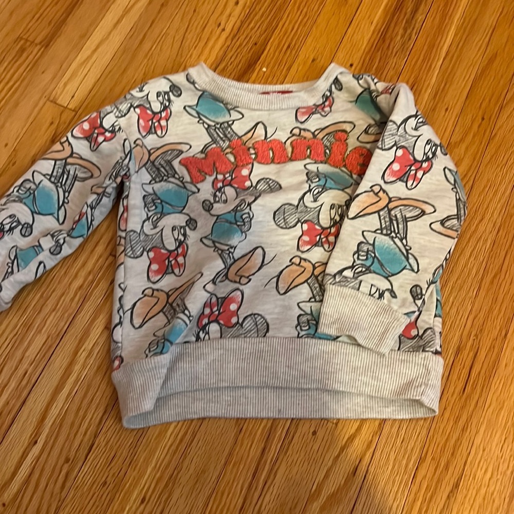 Disney junior Minnie Mouse sweater. Size 2T